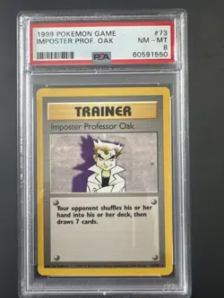 1999 Pokemon Game Imposter Prof Oak Nm-Mt 8 - Image 1