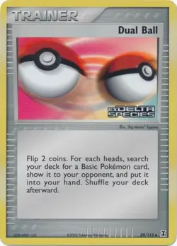 1x (P) Dual Ball - 89/113 - Uncommon - Reverse Holo Delta Species Pokemon - Image 1