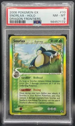 Pokemon TCG PSA 8 Snorlax Delta Species Holo Dragon Frontiers 10/101 *LOW POP* - Image 1