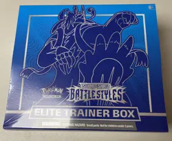 Pokemon Sword and Shield Battle Styles Elite Trainer Box ETB Urshifu Blue Sealed - Image 1