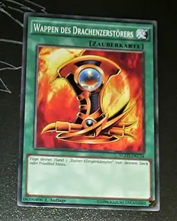 Yu-Gi-Oh YGLD, Wappen des Drachenzerstorers "near mint", NEU unbespielt 1. Aufl. - Image 1