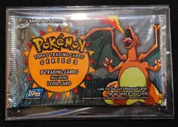 2000 Topps Pokemon Series 3 Trading Card Charizard pack - 8 Cards 1 Foil - Image 1
