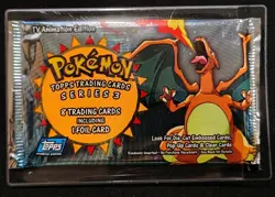 2000 Topps Pokemon Series 3 Trading Card Charizard pack - 8 Cards 1 Foil - Image 2