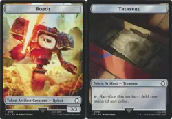 MTG Universes Beyond: Fallout - Robot 3/3 & Treasure [Token] - Image 1