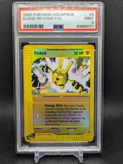 Pokemon TCG - Elekid 9/147 - Aquapolis Reverse Rev Holo Rare 2003 - PSA 9 Mint - Image 2