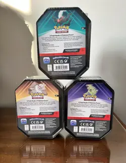 Pokemon TCG Triple Whammy Tin Darkrai Slaking Tyranitar Factory Sealed Art Set - Image 2