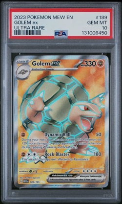 Golem ex 189/165 PSA 10 Pokemon SV: 151 Ultra Rare - Image 1
