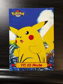 TV2 Pikachu #25 | Pokemon 1999 Topps TV Animation Edition - Black Logo | LP-NM - Image 1