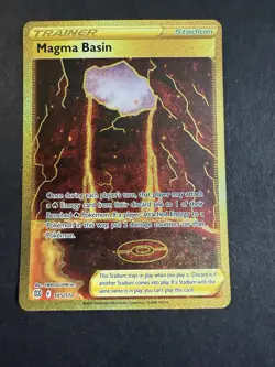 Magma Basin 185/172 Secret Rare Brilliant Stars Pokemon Near Mint - Image 1