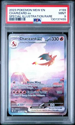 2023 POKEMON SV 151 #199/165 CHARIZARD EX SPECIAL ILLUSTRATION RARE PSA 9 MINT - Image 1