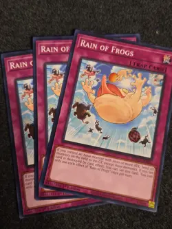 Yugioh! 3x Rain of Frogs BPRO-EN086 Common 1st Ed NM - Image 1
