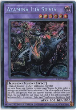 Yugioh - Azamina Ilia Silvia (Secret Rare) 25LP-EN010 Limited - Limited Pack Wor - Image 1