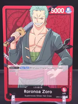 • Roonoa Zoro • OP01-001 Leader Romance Dawn One Piece TCG NM - Image 1