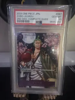 PSA 10 Zoro-Juurou OP05-067 2nd ANNIVERSARY COMPLETE GUIDE Promo ONE PIECE JPN - Image 1