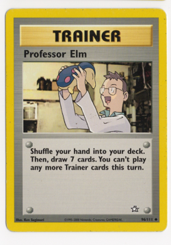 Professor Elm 96/111 Neo Genesis TRAINER Pokemon Card - Image 1