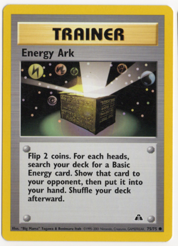 Energy Ark 75/75 Neo Discovery TRAINER Pokemon Card - Image 1
