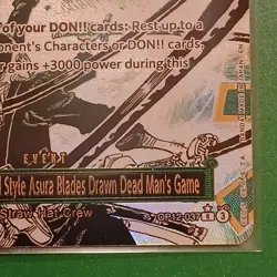 One Piece Foil Manga Rare Event Card Roronoa Zoro Demon Aura Asura OP12-037 - Image 3