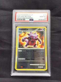 Pokemon Cards: Great Encounters Reverse Holo: Exploud 17/106 PSA 10 - Image 1