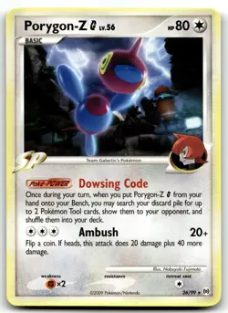 Porygon-Z G Lv.56 26/99 Rare Arceus Moderate Play Card Pokemon - Image 1