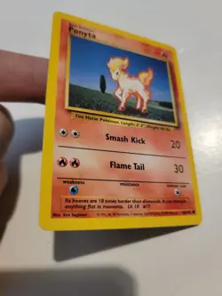 Ponyta 60/102 1st Edition Base Set Shadow Common 1999 Pokemon Vintage Euc - Image 1
