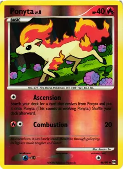 Pokemon TCG Ponyta Reverse Holo Card 46/99 Arceus VLP - Image 1