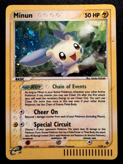 Minun 7/97 EX Dragon Pokemon Card Holo Foil Rare HP - Image 1