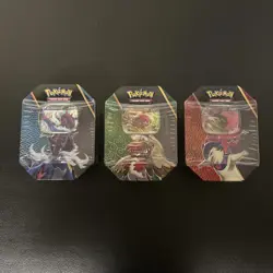 Pokemon TCG: Divergent Powers Tins Set of 3 Sealed: Decidueye Samurot Typhlosion - Image 1