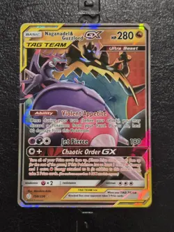 Pokemon TCG Naganadel & Guzzlord GX Tag Team 158/236 SM Cosmic Eclipse NM - Image 1
