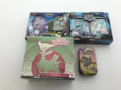 POKEMON TCG Lot of 4 Elite Training Box, Mini Tin, League Battle Deck, Go V Deck - Image 2