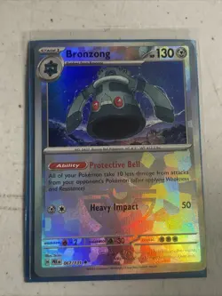 Pokemon Bronzong 067/131 Prismatic Evolutions Pokeball Textured Foil NM - Image 1
