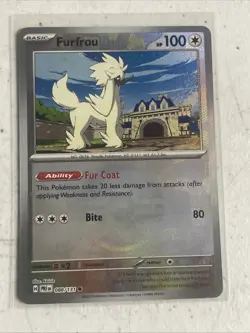 Furfrou 088/131 Pokemon Prismatic Evolutions Pokeball Pattern Reverse Holo NM - Image 1