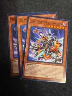 Yugioh! 3x Hollowrokket Dragon BPRO-EN002 Common 1st Ed NM - Image 1