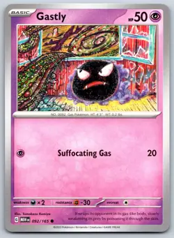 Gastly - Scarlet Violet 151 092/165 Tomokazu Komiya Pokemon Card NM - Image 1