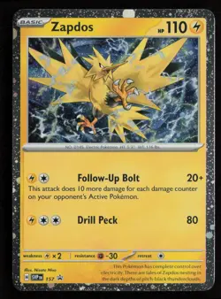 Zapdos 157 Pokemon SV: Scarlet & Violet Promo Cards Promo NM - Image 1