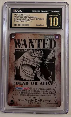 CGC 10 Gem Mint Buggy OP09-093 Wanted Alt Art One Piece Card Japanese 2024 - Image 1
