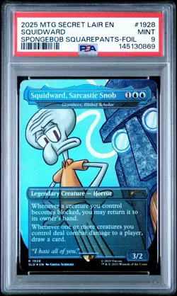 MTG PSA 9 - Squidward Sarcastic Snob - Foil - Secret Lair Drop #1928 - Image 1