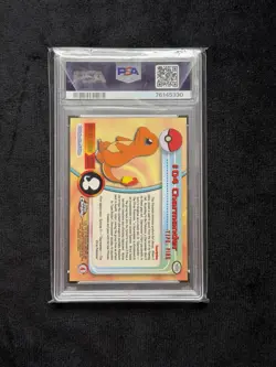 2000 TOPPS CHROME POKEMON T.V. #4 CHARMANDER PSA 9 - Image 2