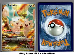 2023 Pokemon, Scarlet & Violet Base, #208/198 Pachirisu, Holo Illustration Rare - Image 1