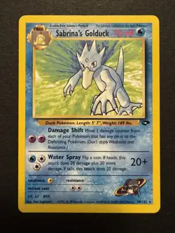Sabrina’s Golduck 30/132 Pokemon Gym Challenge Unlimited Non Holo Rare - VLP - Image 1