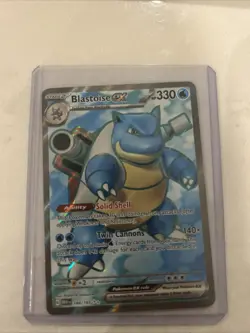 Pokemon TCG Blastoise EX Full Art 184/165 Scarlet and Violet 151 Ultra Rare - Image 1