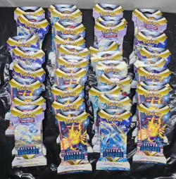 Pokemon TCG Silver Tempest Booster Blister Pack Lot Of 37 Packs - Image 1