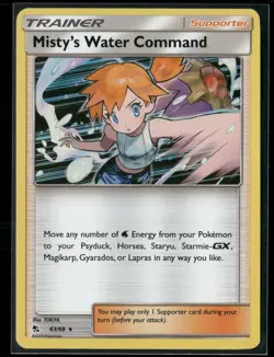 Pokemon - Misty's Water Command 63/68 Hidden Fates Holo NM - Image 1
