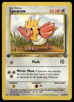 Pokemon Jungle 62/64 Spearow 1st Edition - Image 1