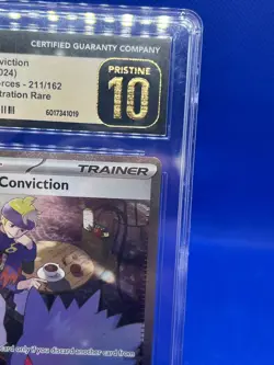 Pokemon Temporal Forces Morty’s Conviction 211/162 SIR CGC Pristine 10 LOW POP - Image 4