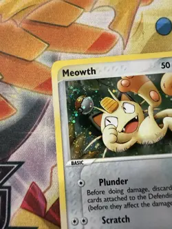 2003 Pokemon TCG Meowth Black Star Promo 013 Holo Nintendo E-Reader Series SWIRL - Image 2