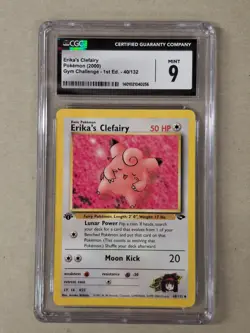 Pokemon Erika's Clefairy 40/132 Gym Challenge Regular CGC 9 Mint 1st Edition - Image 1