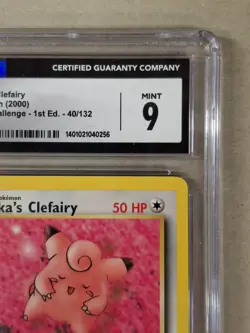 Pokemon Erika's Clefairy 40/132 Gym Challenge Regular CGC 9 Mint 1st Edition - Image 3