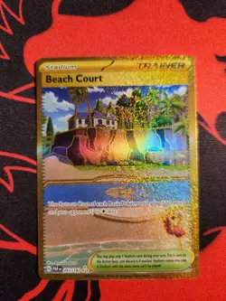Beach Court Gold 263/182 Paradox Rift Pokemon TCG EN Secret Rare Near MINT - Image 2