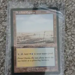 Wizards of the Coast Magic: The Gathering Skycloud Expanse White Blue Land Card - Image 1