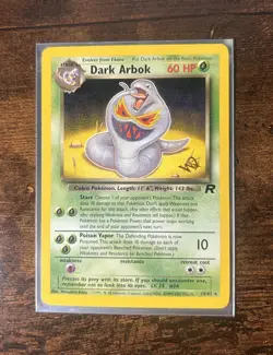 Pokemon Dark Arbok Team Rocket 19/82 60 HP Rare WOTC Card TCG - Image 1